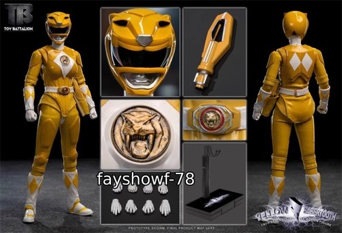 Mighty Morphin Power Rangers Yellow Tiger Ranger 1/6 Actionfigur Spielzeug Modell 1 Stück - Bild 12 von 19