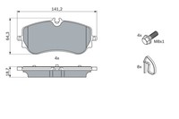 Bosch BremsbeläGe Bremsbelegsatz Hinten FüR VW Grand California Camper Crafter
