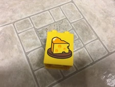 lego duplo 2X2X2 printed food fruit fish milk apple egg bread banana pear flower