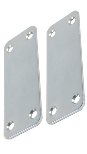 2 x CABINET KITCHEN CONNECTING JOINING PLATES 98 x 36mm GALVANISED STEEL PLATE - Picture 2 of 3