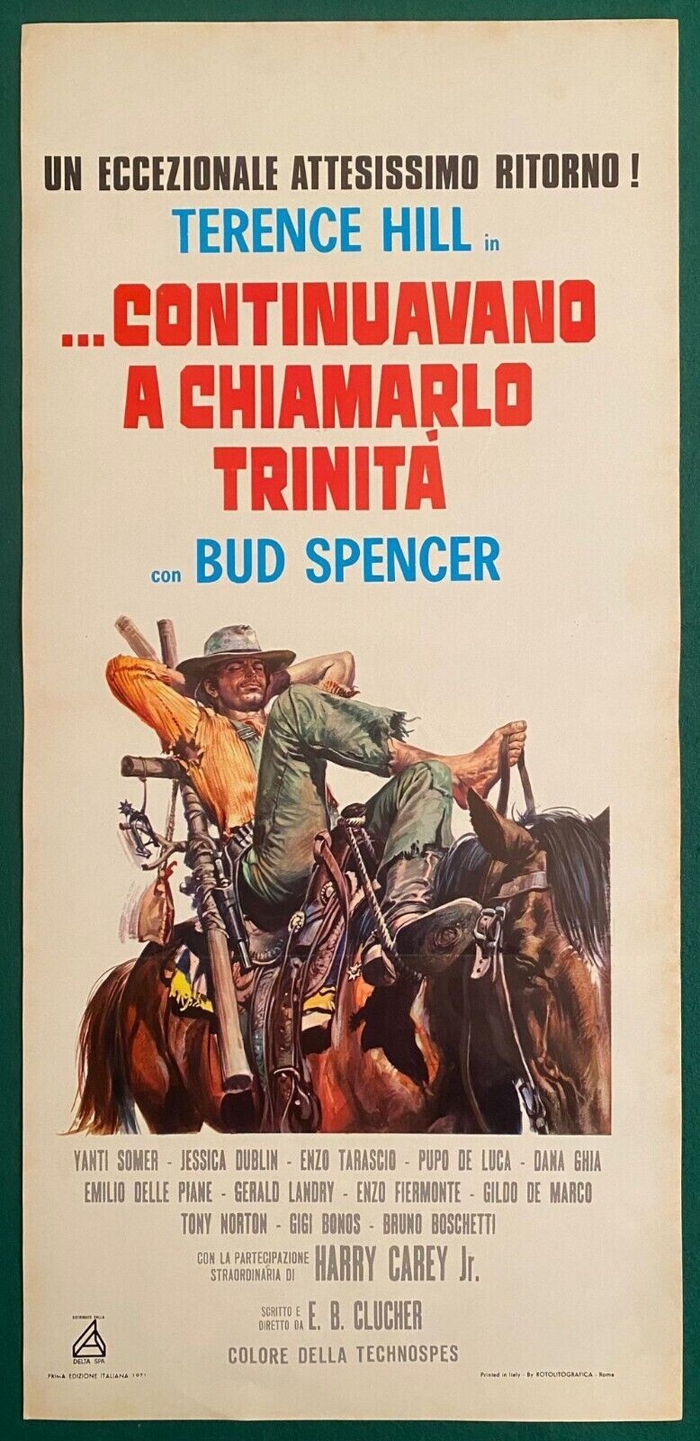 Locandina originale film ...continuavano a chiamarlo Trinità (1972) - Regia di E.B. Clucher