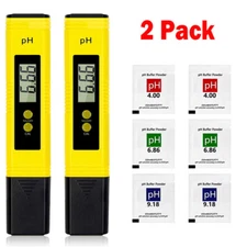 2 Pack Digital PH Meter Tester LCD Hydroponics Aquarium Water Pocket Test Pen US