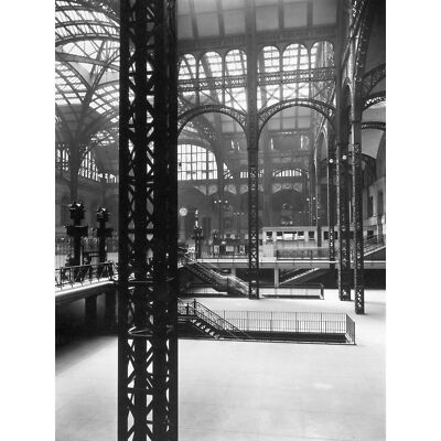 Berenice Abbott New York Penn Station Innenraum Foto großer Kunstdruck 18 x 24 Zoll