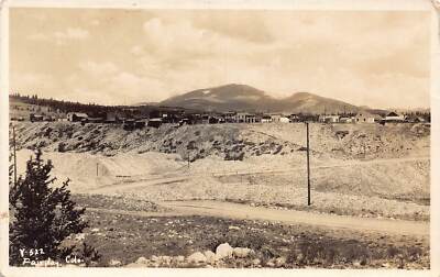 J84/ Fairplay Colorado RPPC Postcard c1940s Town View Mine Mining 322