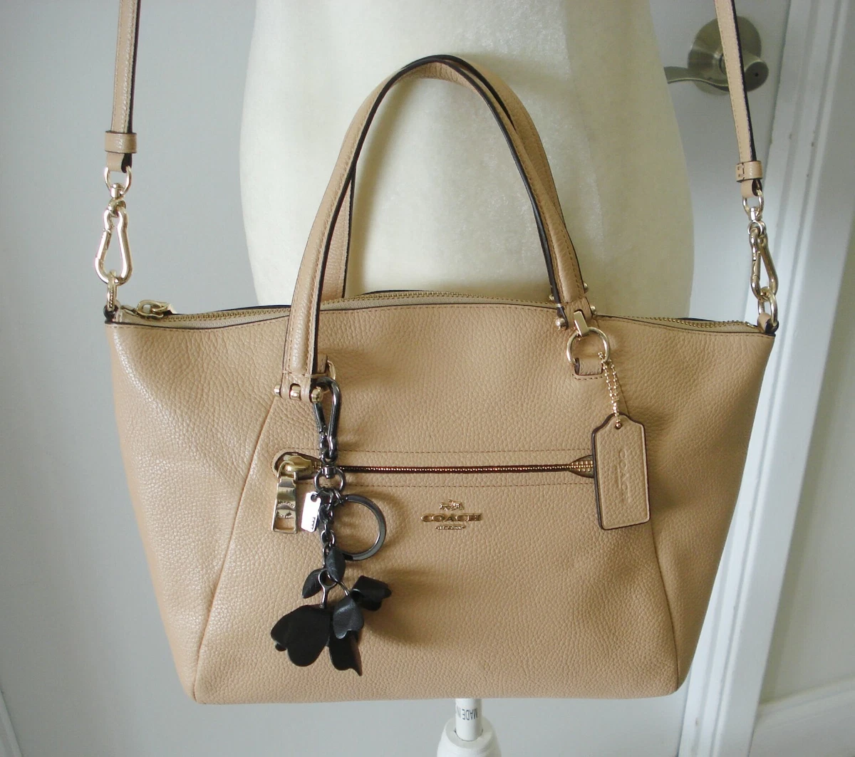 COACH PRAIRIE SATCHEL LEATHER SHOULDER BAG w Essential Tea Rose