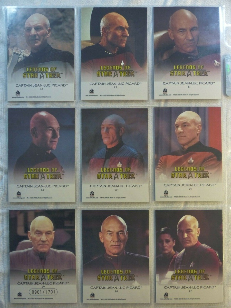 Legends of Star Trek 9 card set series 6 Captain Jean-Luc Picard