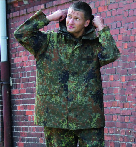 Bundeswehr BW Regenjacke Nässeschutzjacke Goretex flecktarn gebraucht Gr. I - IV - Bild 1 von 1