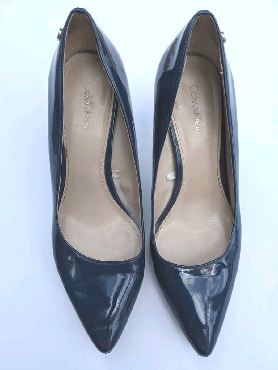Discount calvin klein patent leather heels Free Shipping