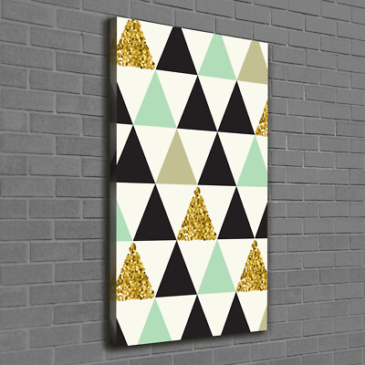 Leinwand-Bild Kunstdruck Hochformat 60x120 Bilder Bunte Dreiecke