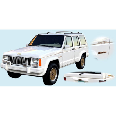 Dekorset Limited Gold Decor Decal Set Jeep Cherokee XJ 91 - 96