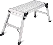 Work Platform Aluminum 30"X12"X20" Step Ladder Heavy Duty Foldable Aluminum Plat