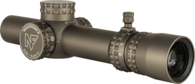 Nightforce Scope NX8 1-8x24 F1 Capped Dark Earth .5 MOA FC-MOA