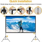 100" Projector Screen with Stand Portable Theater Projection 16:9 4K HD Outdoor — photo 5