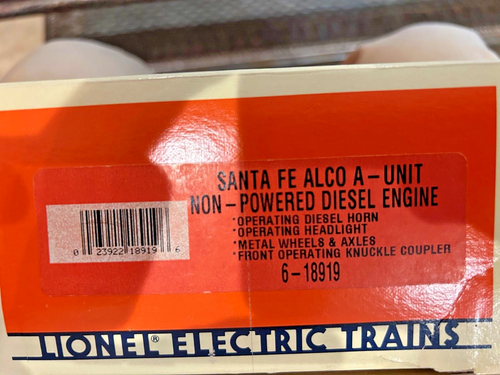 LIONEL 6-11739 #1 SANTA FE SUPER CHEIF AA ALCO 3-PASS.CAR SET LK/N-OB - Picture 7 of 11