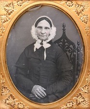 Older Woman Looking Directly Into Camera 1/6 Plate Daguerreotype 