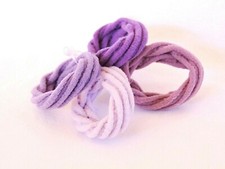 4 St&uuml;ck elastische Haargummis Haarbinder Zopfgummi Haarband lila rosa