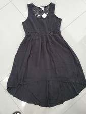 Forever 21 Womens Dress Size M Black Sundress Crochet Detail Evening Party New