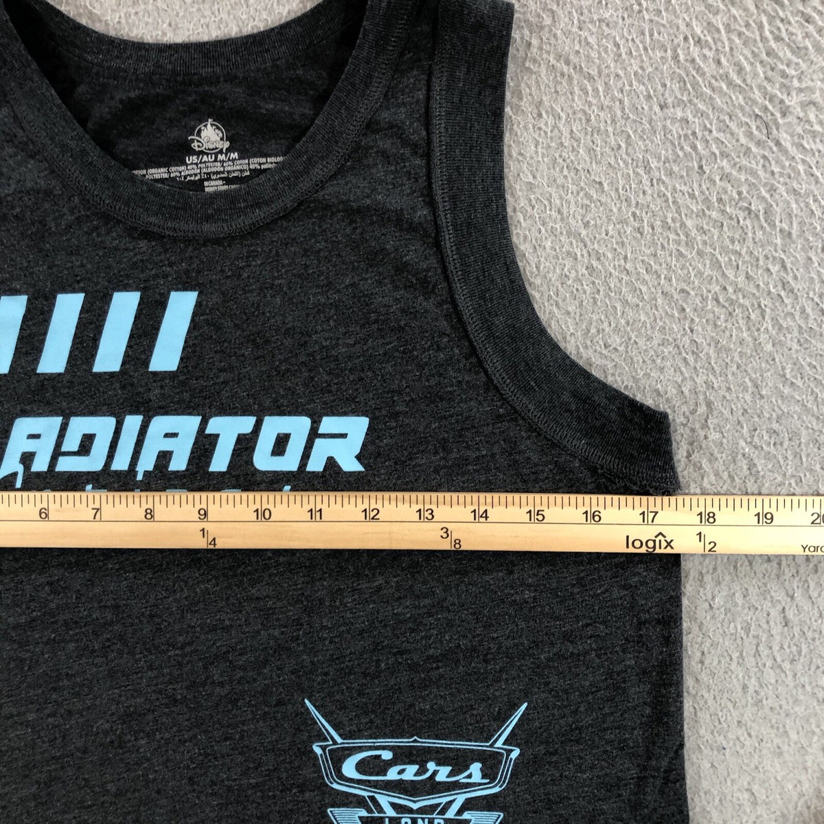 Disney Cars Land Tank Top Men’s M Gray Radiator Springs View 3