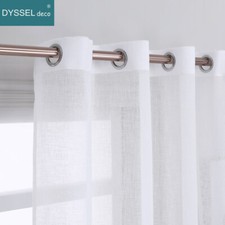 Dysseldeco coppia tenda moderna naturale massello slub stile americano tulle trasparente