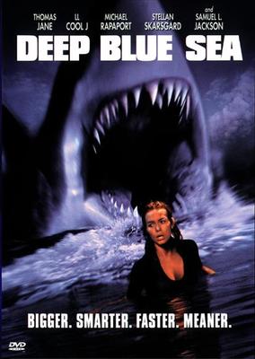 DEEP BLUE SEA Movie POSTER 27x40 B Saffron Burrows Samuel L