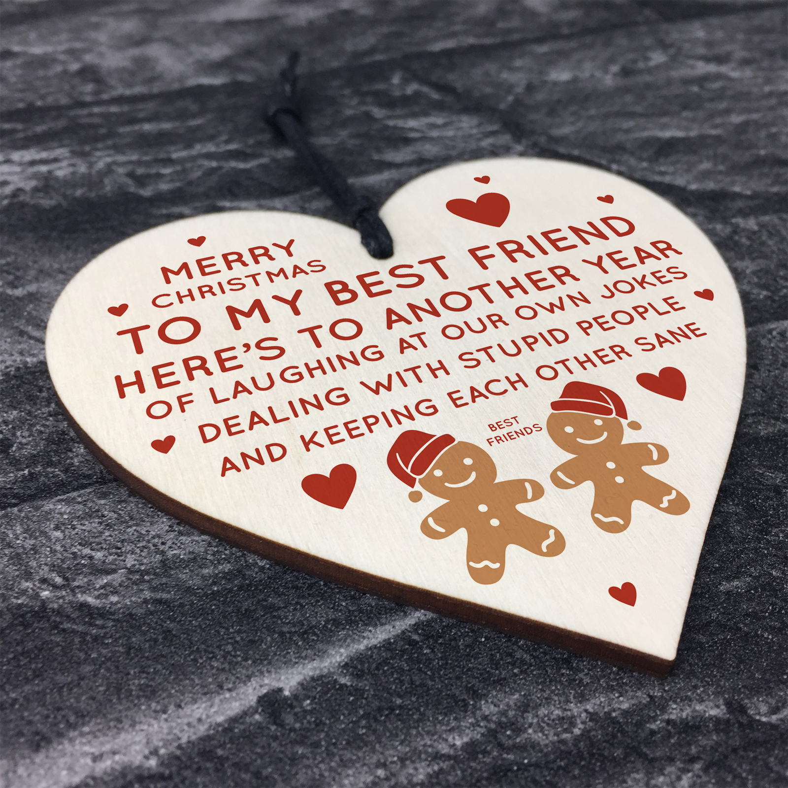 Friendship Gift Funny Christmas Gift For Friend Wood Heart Gift For Women Men eBay