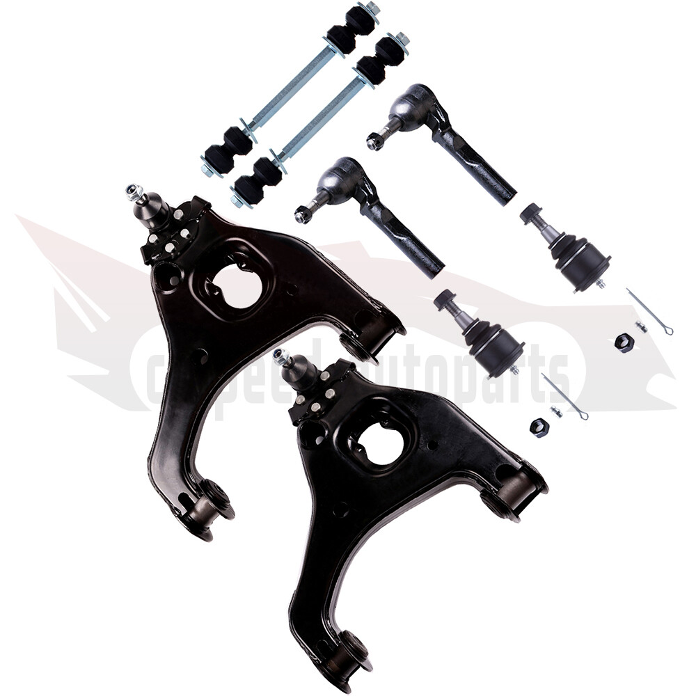 8pcs Front Lower Control Arm Tie Rod End Kit For 99-06 Chevrolet Silverado 1500