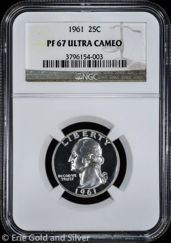 1961 25C Proof Washington Quarter NGC PF 67 UC | PR