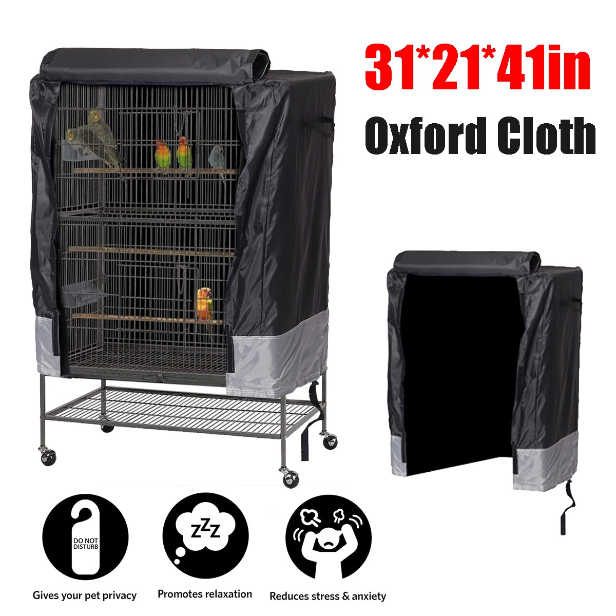 Pet Bird Cage Cover Parrot Cages Budgie Perch Cloth Cover Cozy Bed Protector
Opens in a new window o