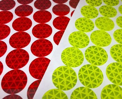 ORALITE BY ORAFOL Oralite Reflective 3/4" V98 Dots for Diamond Plate - Peel & Stick - Lime & Red