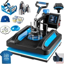 8 in 1 Heat Press Machine Sublimation Printing 15"x15" For T-Shirt Mug Hat Plate