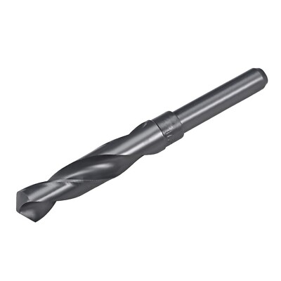 uxcell 17.5mm Reduced Shank Drill Bit HSS 6542 Black Oxide with 1/2 Inch Stra...
