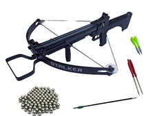 100lbs WT-Stalker Repeating Compound Crossbow Shoots Steel Balls and Bolts