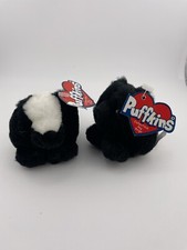 Lot Of 2 Vintage Puffkins Odie Skunk 7  Swibco Plush Stuffed Animal NEW 90s