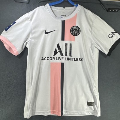 Paris Saint German Away 21-22 Jersey football jersey white pink soccer Sz Medium
