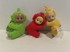 Vintage Teletubbies Mini Clip-On Plush Set read