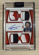 2024-25 Panini National Treasures Bub Carrington /24 RPA Quad Patch Auto