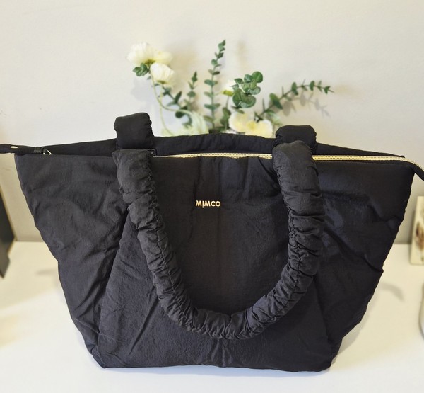  Mimco Flight Black Large Tote Bag Light Gold Hardware RRP $229  NWT🩷