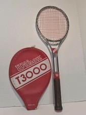 Wilson T3000 Tennis Racket Red 1970s Era With Cover