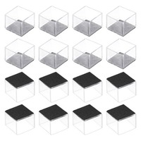 "16X Stuhl Bein Boden BeschüTzer 35Mm(1.38\") Quadrat Stuhl Bein Abdeckung (Weiß)"
