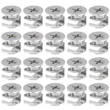 20 Pieces Furniture Cam Lock Fasteners 15mm x 12mm Furniture Cam Lock Nut Con...