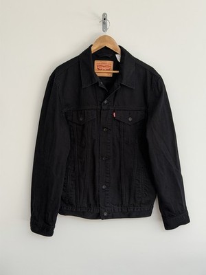 Levi s Denim Trucker Jacke Schwarz Jeans Herren XL