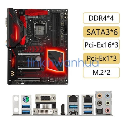 For Asrock Fatal1ty Z270 Gaming K6 LGA1151 DDR4 VGA+DVI+ 2×M.2 Motherboard *rr