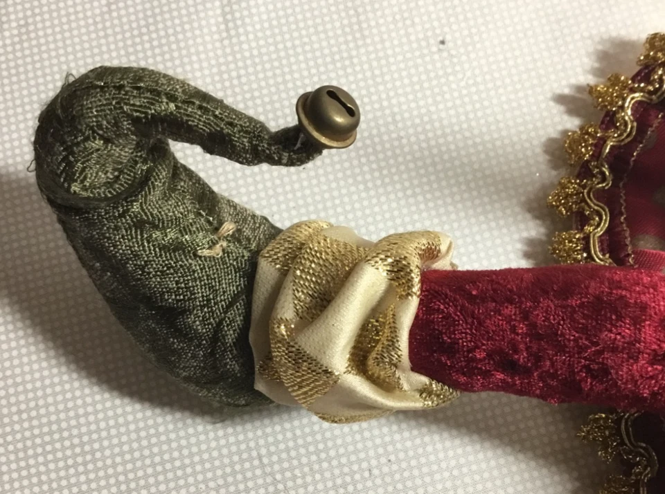 Jester Clown Doll Poseable Doll - Christmas Vintage Item - About 16" Tall - Image 4 of 4