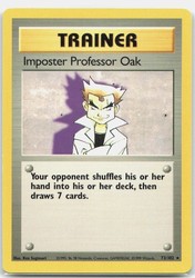 Imposter Professor Oak 73/102 Base Set Unlimited Rare Trainer