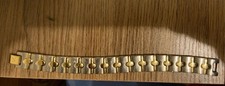 2 Tone Silver  Gold Stainless Steel Magnetic Therapy Bracelet 7"
