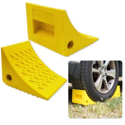 SECURITYMAN Heavy Duty Wheel Chocks (2 Pack) - Durable, Non-Slip, Solid Rubbe...