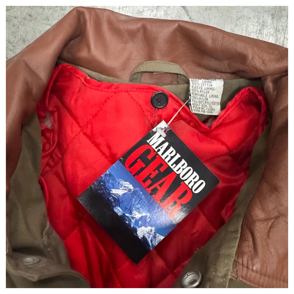 Vintage Marlboro Gear Barn Coat XL Convertible Duster Removable