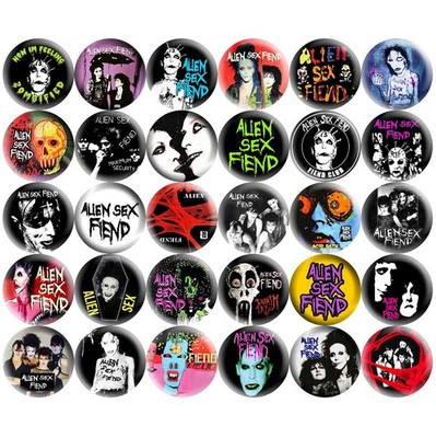 Alien Sex Fiend 2.25'' Pinback Buttons 80s Dark New Wave Goth Rock Music 30 Pins