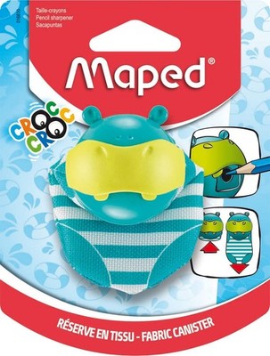 Maped - Croc Croc Hippo Pencil Sharpener - Hippo Pencil Sharpener - Stretchy Fab