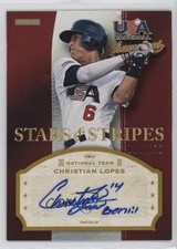 2013 USA Baseball Champions Stars & Stripes Signatures Christian Lopes Auto 05k6